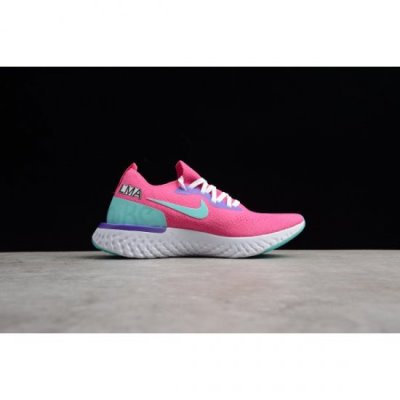 Nike Bayan Epic React Flyknit Laser Pembe / Mor Koşu Ayakkabısı Türkiye - 956237GB